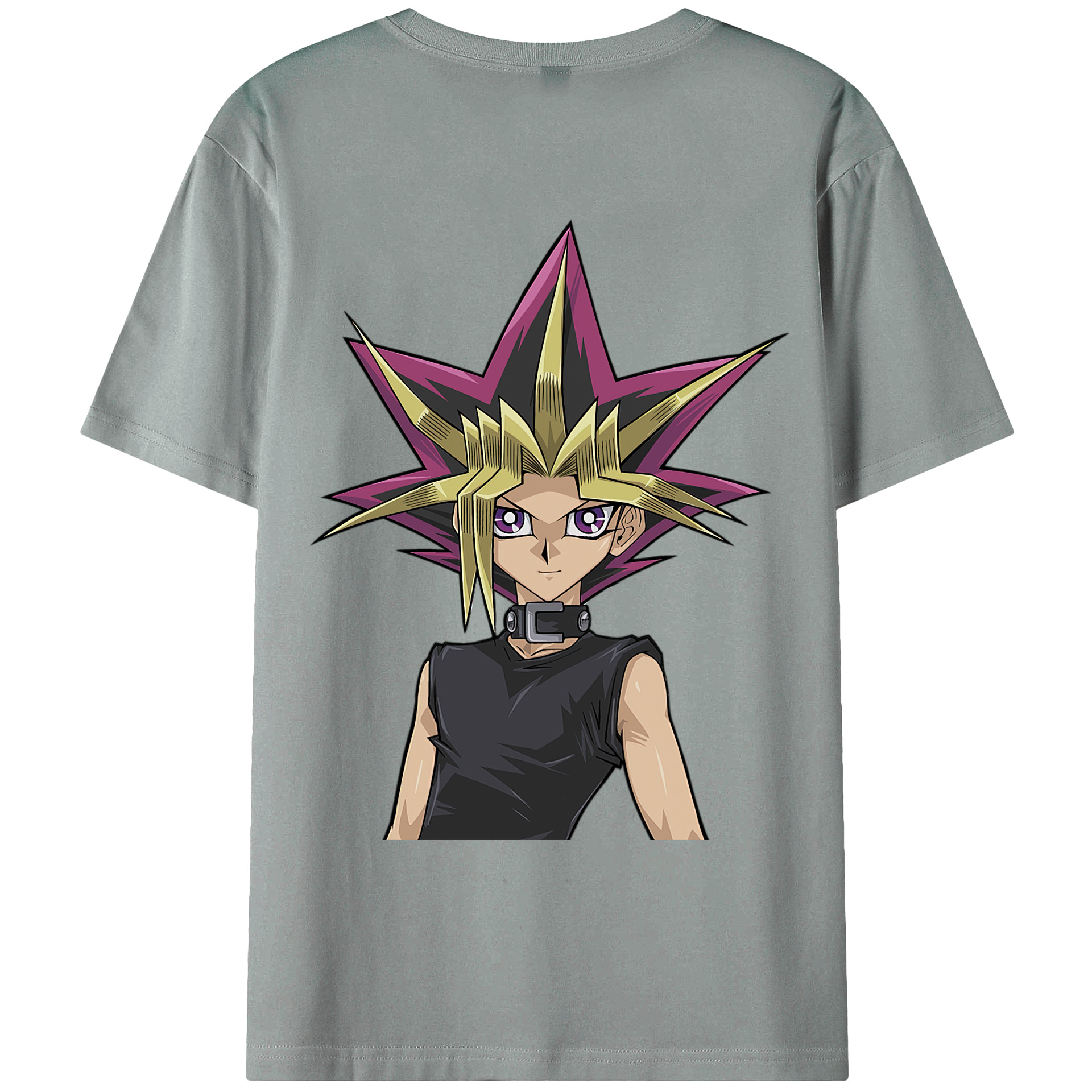 （画像用） 遊☆戯☆王 Yu-Gi-Oh! 綿100％ メンズ半袖Tシャツ（バックプリント） 通気性